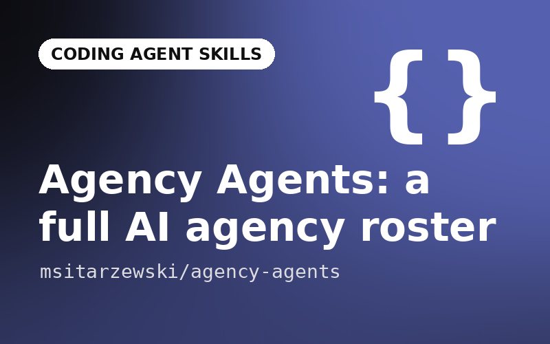 Agency Agents: a full AI agency roster thumbnail