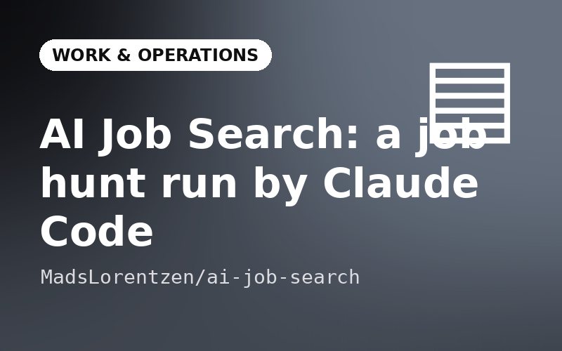 AI Job Search: a job hunt run by Claude Code thumbnail