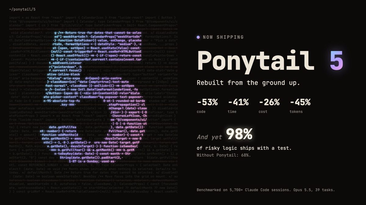 Ponytail: make your agent write less code thumbnail
