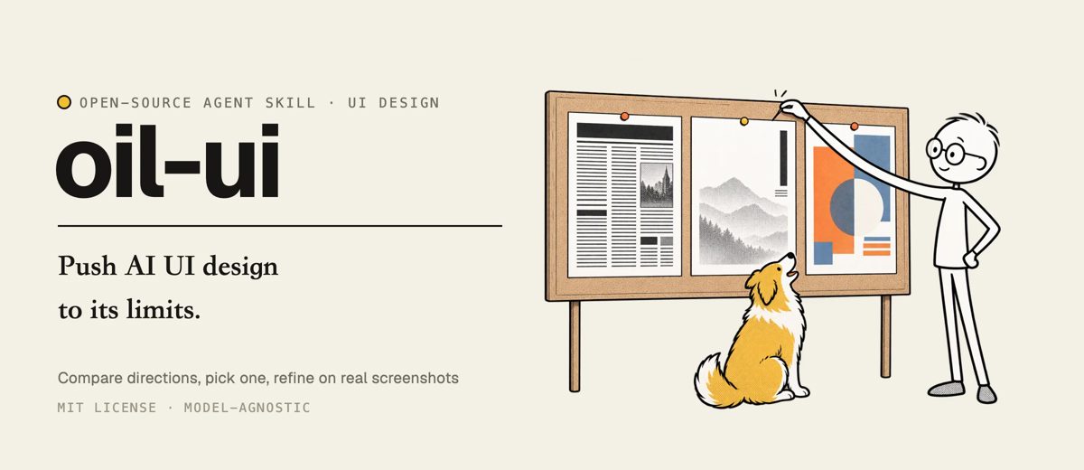 Oil UI: three real design directions, side by side