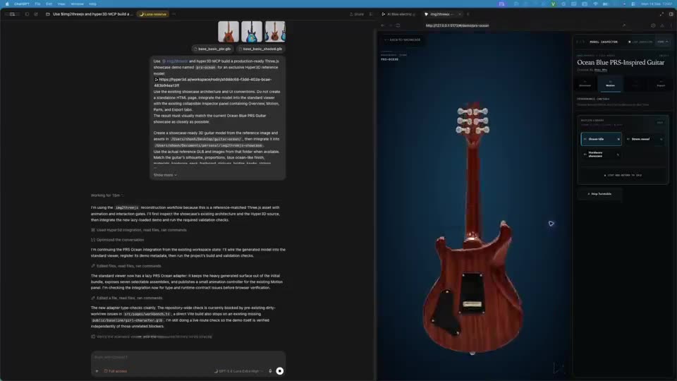 From one prompt to an editable 3D guitar with img2threejs thumbnail