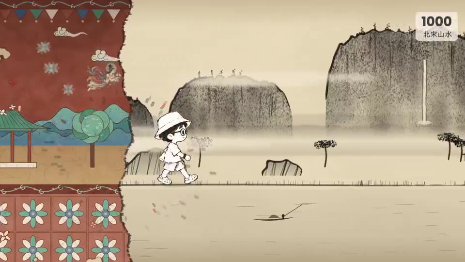 Art-style journey from Dunhuang to ink wash, huashu-art-motion thumbnail
